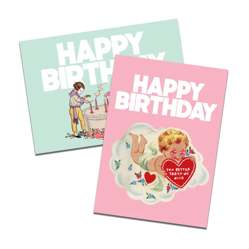 Birthday Card Set of 4 Markdown
