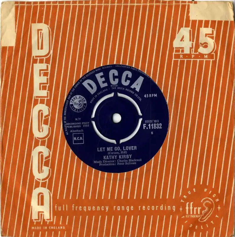 Kathy Kirby - Let Me Go Lover/The Sweetest Sounds F 11832 Ex Exclusive