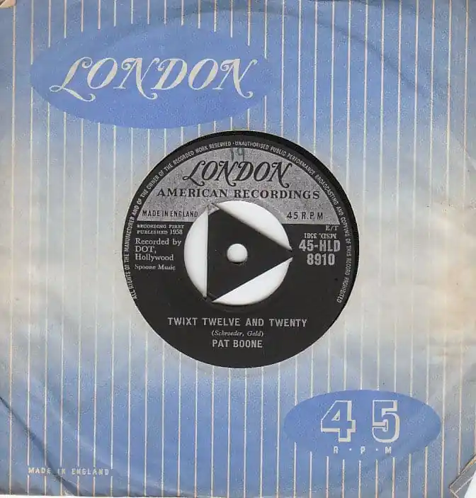 Pat Boone - Twixt Twelve And Twenty/Rock Boll Weevil HLD 8910 Bargain