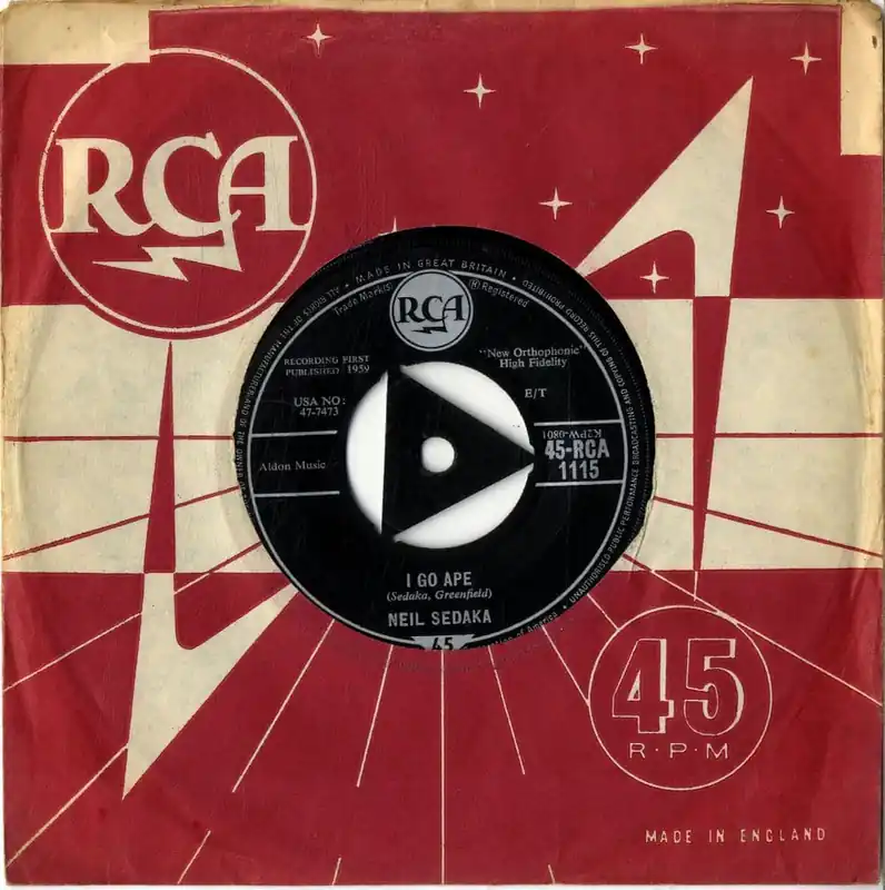 Neil Sedaka - I Go Ape/Moon Of Gold 1115 Buy Today