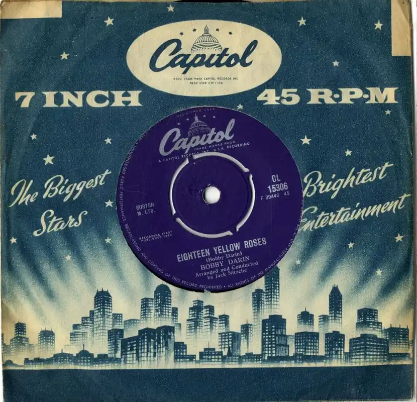 Bobby Darin - Eighteen Yellow Roses/Not For Me CL 15306 Ex Big Sale