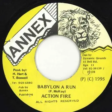 ReggaeCollector.com - Action Fire - Babylon A Run (Annex) Hot Deal