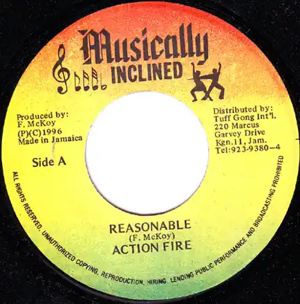 ReggaeCollector.com - Action Fire - Reasonable (Musically Inclined JM) Hassle-Free Returns