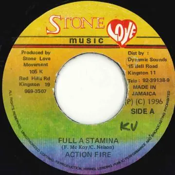 Original ReggaeCollector.com - Action Fire - Full A Stamina (Stone Love)