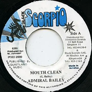 Express Delivery ReggaeCollector.com - Admiral Bailey - Mouth Clean (Black Scorpio)