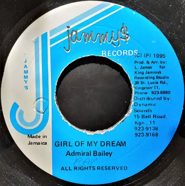 ReggaeCollector.com - Admiral Bailey - Girl Of My Dream (Jammy's Records JM) Cheap