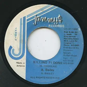 ReggaeCollector.com - Admiral Bailey - Killing Fi Done (Jammys) Affordable