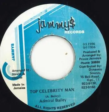 ReggaeCollector.com - Admiral Bailey - Top Celebrity Man (Jammys) Free Delivery