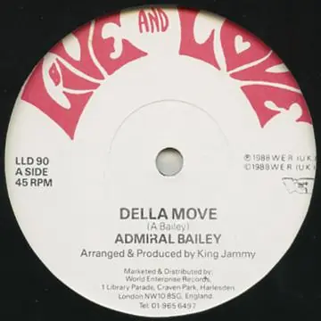ReggaeCollector.com - Admiral Bailey - Della Move (Live And Love UK) Worldwide Shipping