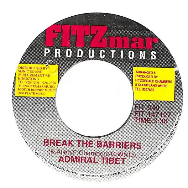 ReggaeCollector.com - Admiral Tibet - Break The Barriers () Same Day Shipping