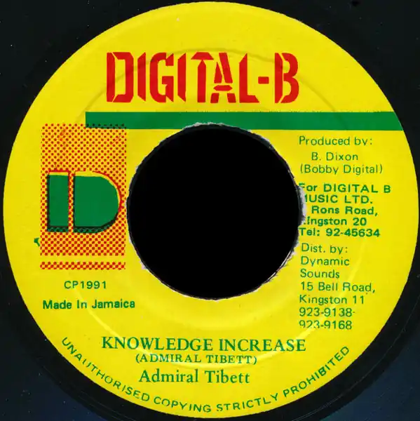 Last Chance ReggaeCollector.com - Admiral Tibet - Knowledge Increase (Digital-B JM)
