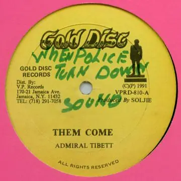 Markdown ReggaeCollector.com - Admiral Tibet - Them Come (Gold Disc)