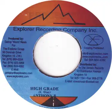 ReggaeCollector.com - Anthony B - High Grade (Explorer Recording Company Inc JM) Limited Offer