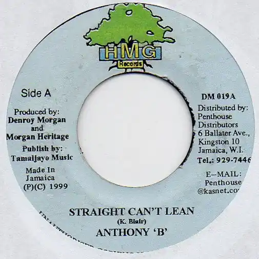 ReggaeCollector.com - Anthony B - Straight Can't Lean (HMG Records JM) One Day Deal