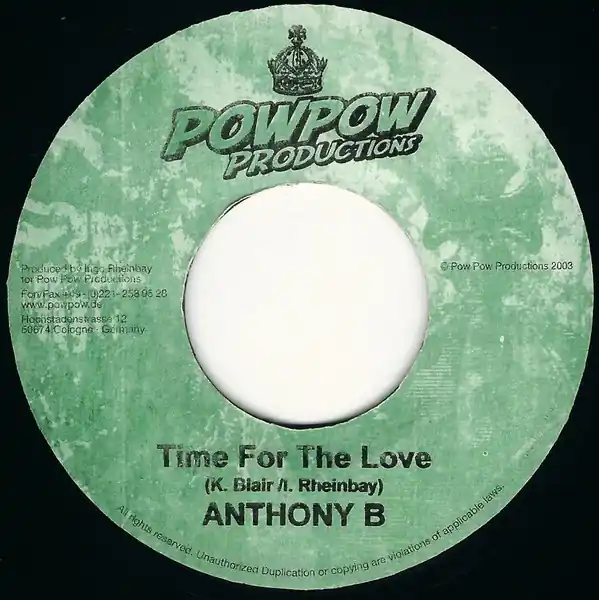 ReggaeCollector.com - Anthony B - Time For The Love (Pow Pow Productions DE) Flash Sale