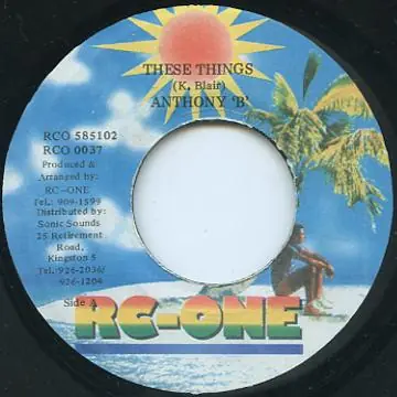 Latest ReggaeCollector.com - Anthony B - These Things (RC One)