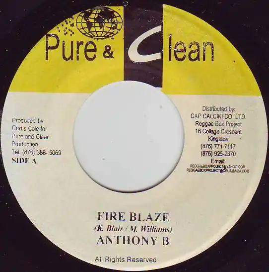 Brand New ReggaeCollector.com - Anthony B / Balladier - Fire Blaze / Haunted (Pure & Clean JM)