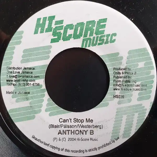 Low Price ReggaeCollector.com - Anthony B / Utan Green - Can't Stop Me / Heading To The Top (Hi-Score Music SE)
