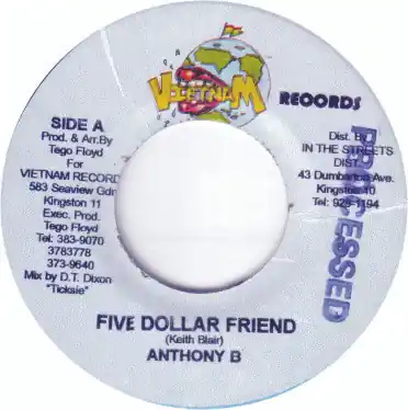 ReggaeCollector.com - Anthony B / Wayne Perkins - Five-Dollar Friend/Hero (Vietnam Records JM) Affordable