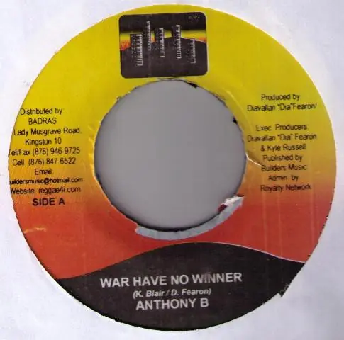 Final Sale ReggaeCollector.com - Anthony B / Wilburn "Squidly" Cole - War Have No Winner / Ain't No Sunshine (Builders JM)