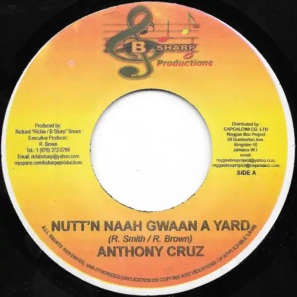 Buy Online ReggaeCollector.com - Anthony Cruz - Nutt'n Naah Gwaan A Yard (B Sharp Productions JM)