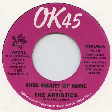 Money Back Guarantee ReggaeCollector.com - Artistics - This Heart Of Mine (Outta Sight Northern UK-Re)
