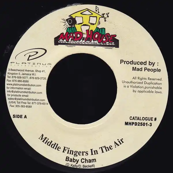 Reduced Price ReggaeCollector.com - Baby Cham - Middle Fingers In The Air (Mad House JM)