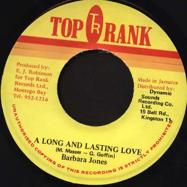 ReggaeCollector.com - Barbara Jones - A Long And Lasting Love (Top Rank JM) Limited Time