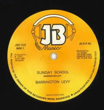 ReggaeCollector.com - Barrington Levy - Sunday School (JB UK) New Arrival