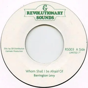 ReggaeCollector.com - Barrington Levy - Whom Shall I Be Afraid Of (Revolutionary Sounds UK-Re (Green Vinyl)) Luxury