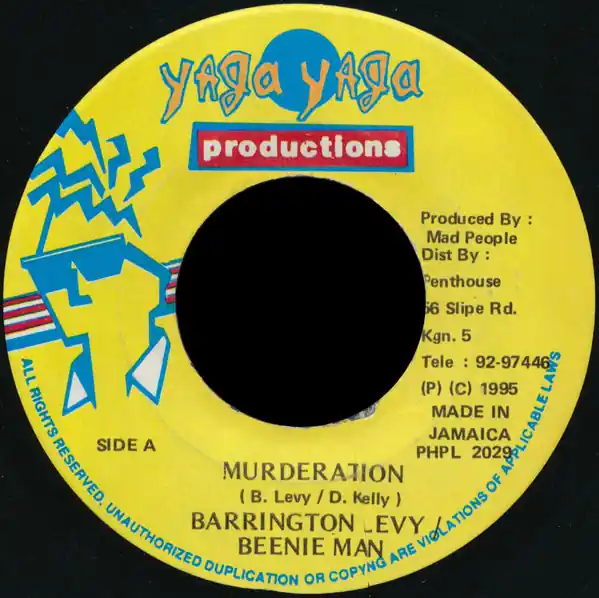 ReggaeCollector.com - Barrington Levy / Beenie Man - Murderation (Yaga Yaga Productions JM) Best Choice