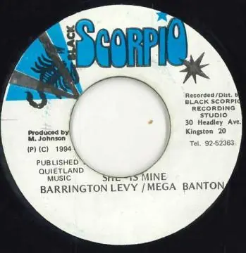 Super Sale ReggaeCollector.com - Barrington Levy, Mega Banton - She Is Mine (Black Scorpio)