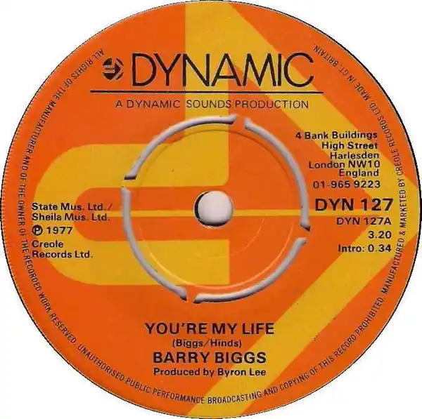 Express Delivery ReggaeCollector.com - Barry Biggs - You're My Life(Dynamic Sounds UK)