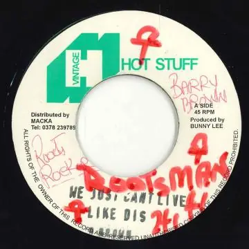 ReggaeCollector.com - Barry Brown - We Just Can't Live Like This (Hot Stuff US-Re) Weekend Sale