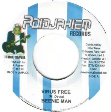 Flash Sale ReggaeCollector.com - Beenie Man - Virus Free (Adidjahiem Records JM)