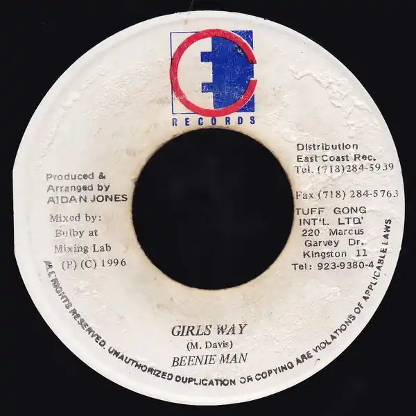 New Arrival ReggaeCollector.com - Beenie Man - Girls Way (East Coast Records JM)