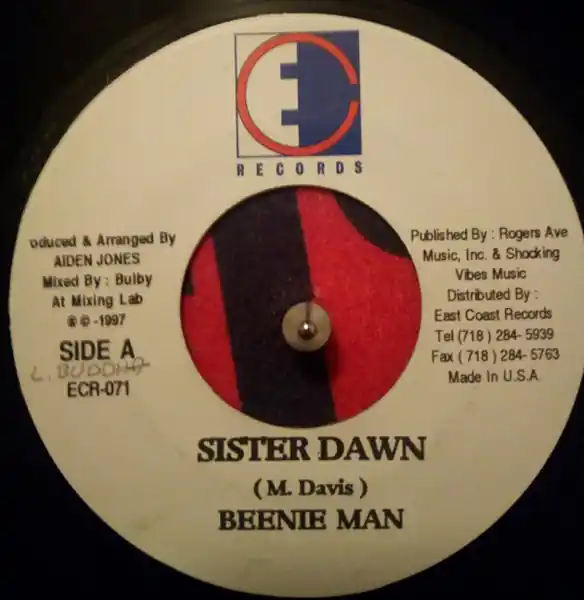 Buy Today ReggaeCollector.com - Beenie Man - Sister Dawn (East Coast Records US)
