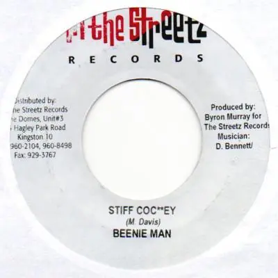 Weekend Sale ReggaeCollector.com - Beenie Man - Stiff Coc**ey (In The Streetz Records JM)