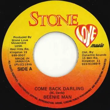 ReggaeCollector.com - Beenie Man - Come Back Darling (Stone Love) Original