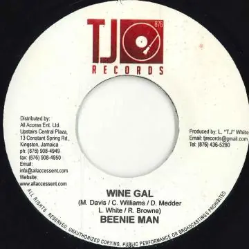 Best Choice ReggaeCollector.com - Beenie Man - Wine Gal (TJ Records)