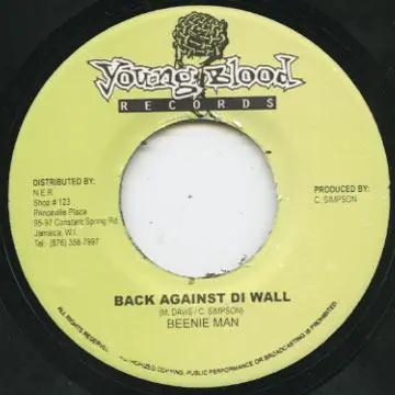 ReggaeCollector.com - Beenie Man - Back Against Di Wall (Young Blood) Fast Shipping