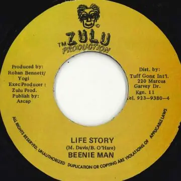 Last Chance ReggaeCollector.com - Beenie Man - Life Story (Zulu)