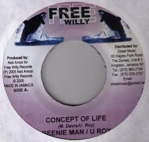 Exclusive ReggaeCollector.com - Beenie Man & U-Roy / Zahair - Concept Of Life / 4 Things (Free Willy JM)