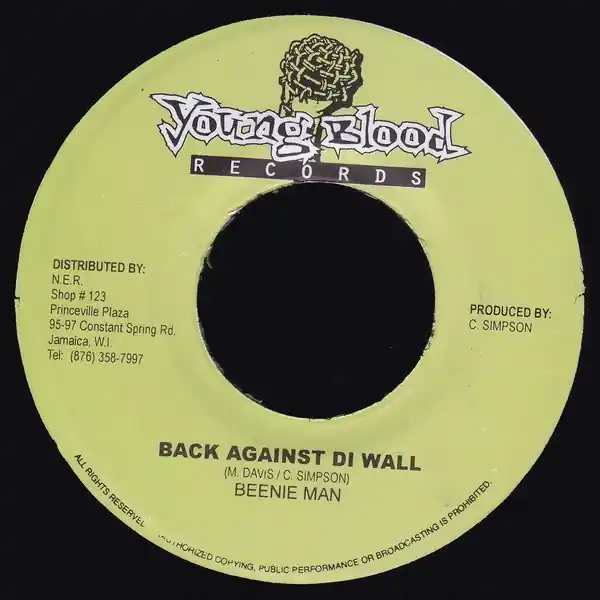 ReggaeCollector.com - Beenie Man / Idonia - Back Against Di Wall / Prayer (Young Blood Records JM) Express Delivery