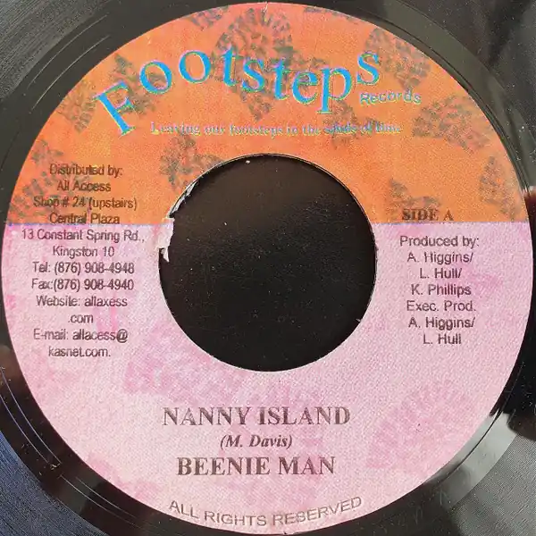 ReggaeCollector.com - Beenie Man / Laza - Nanny Island / Turn Around (Footsteps Records JM) Time-Limited