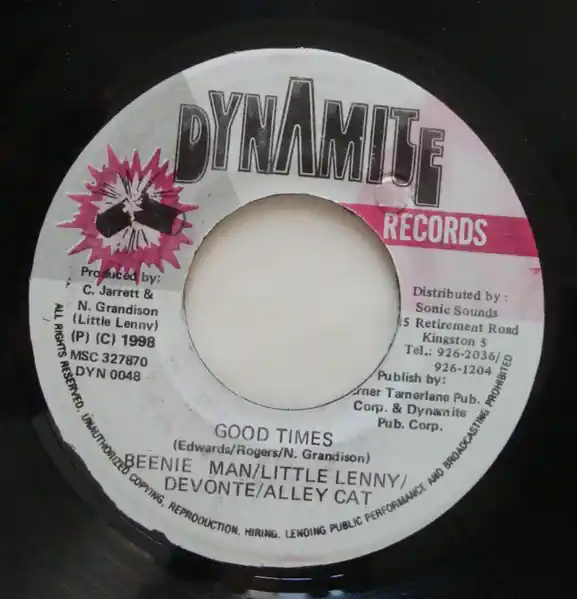 Top Rated ReggaeCollector.com - Beenie Man / Little Lenny / Devonte / Alley Cat - Good Times (Dynamite Records JM)