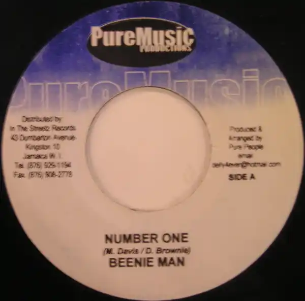 Mega Sale ReggaeCollector.com - Beenie Man / Singer J - Number One / Love You Baby (Pure Music Productions JM)