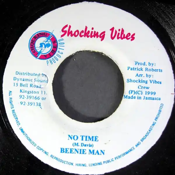 Special Discount ReggaeCollector.com - Beenie Man / Tony Kelly - No Time / Version Champagne (Shocking Vibes JM)