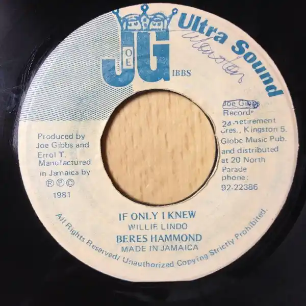 ReggaeCollector.com - Beres Hammond - If Only I Knew / Morning Sun (Joe Gibbs Ultra Sound JM) Free Returns