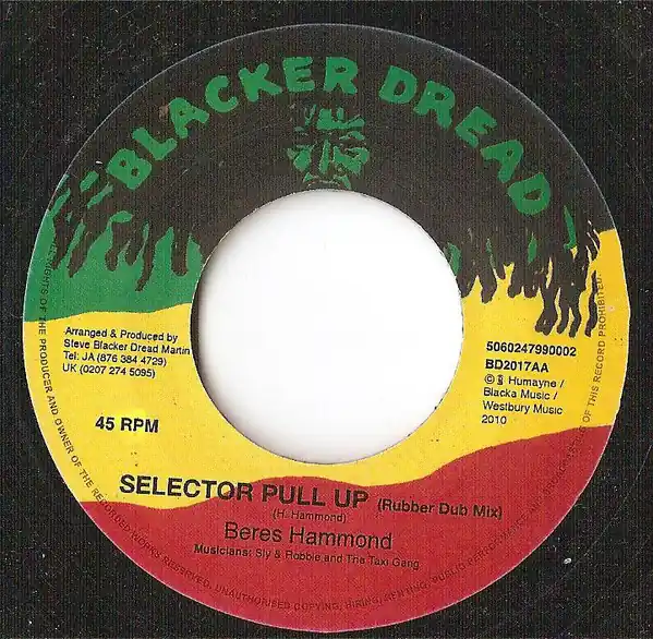 ReggaeCollector.com - Beres Hammond - Selector Pull Up (Blacker Dread JM) Reduced Price
